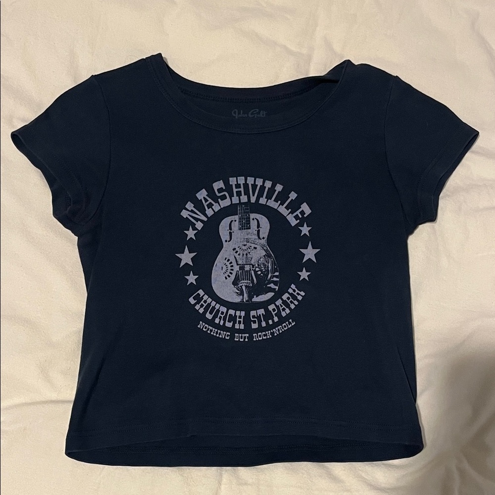 Brandy Melville Navy Graphic T-Shirt